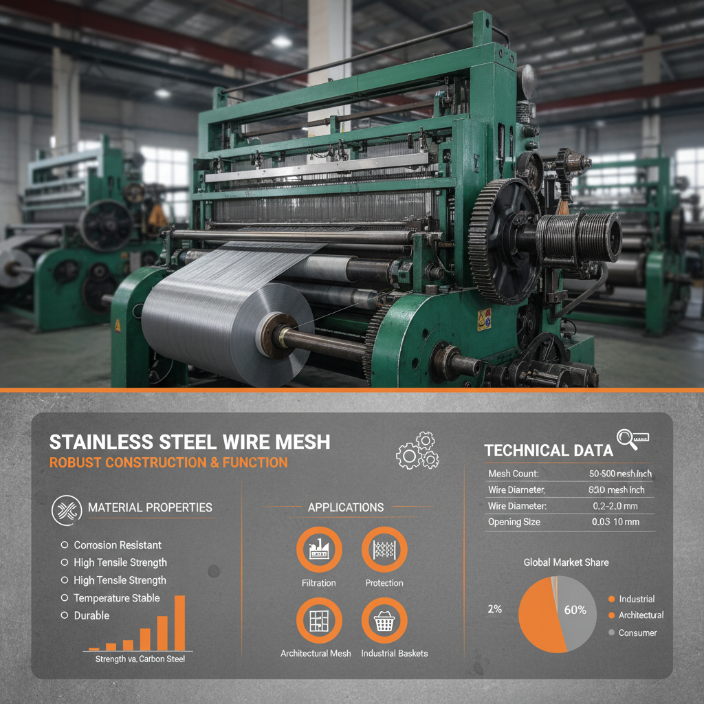 Industrial Stainless Steel Wire Mesh for Filtration and Security