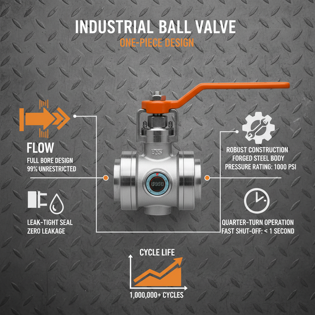 Efficient Industrial Flow Control with 1 piece ball valve