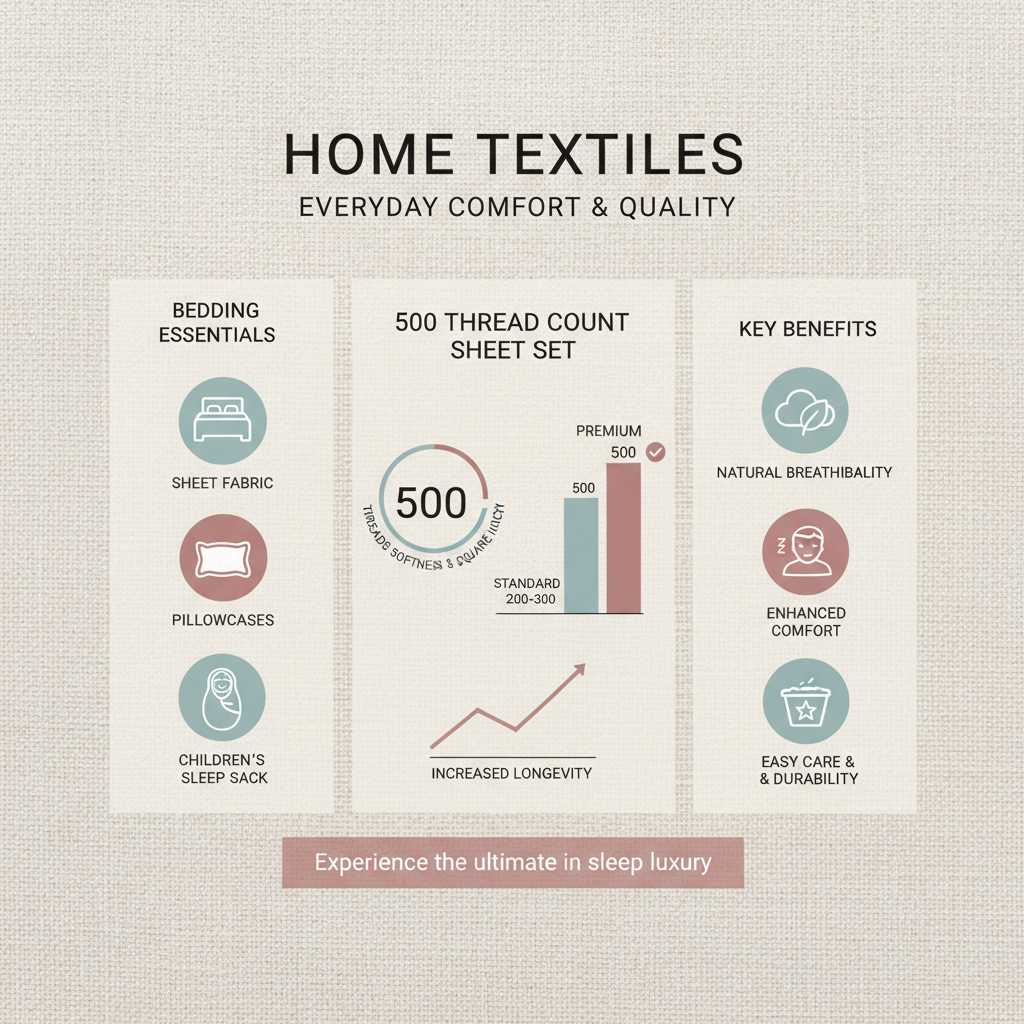 Luxury 500 thread count sheet set for Better Sleep Quality