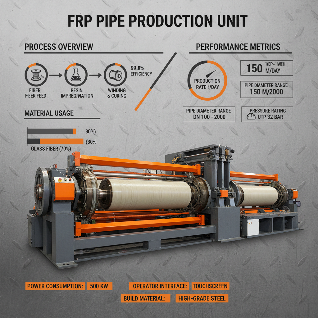 High Performance Industrial GRP Pipe Machine for Composite Piping