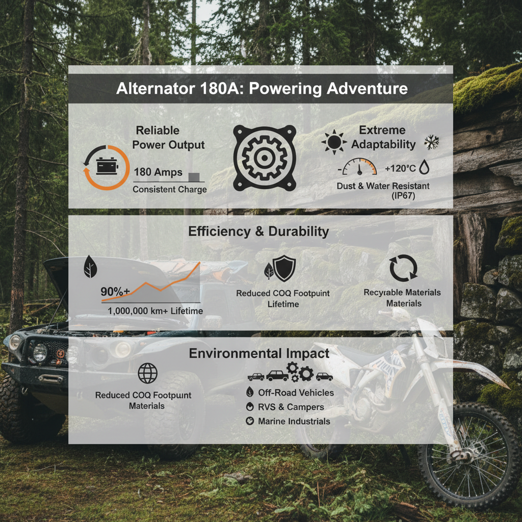 Heavy Duty Alternator 180a for Industrial Vehicle Reliability