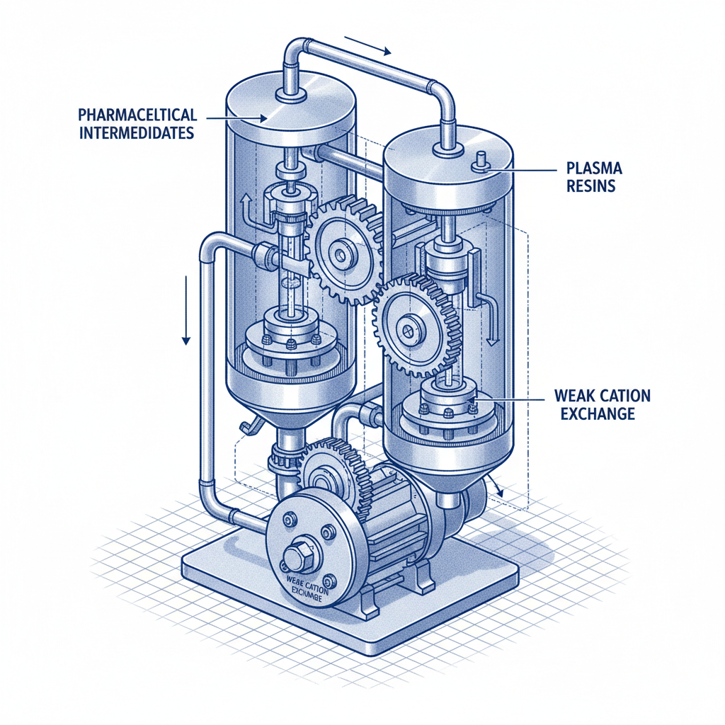 Industrial Applications and Efficiency of Weak Cation Exchange