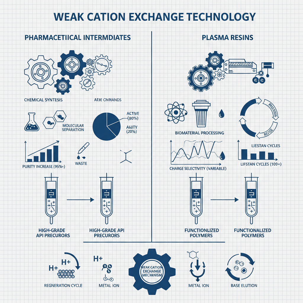 Industrial Applications and Efficiency of Weak Cation Exchange