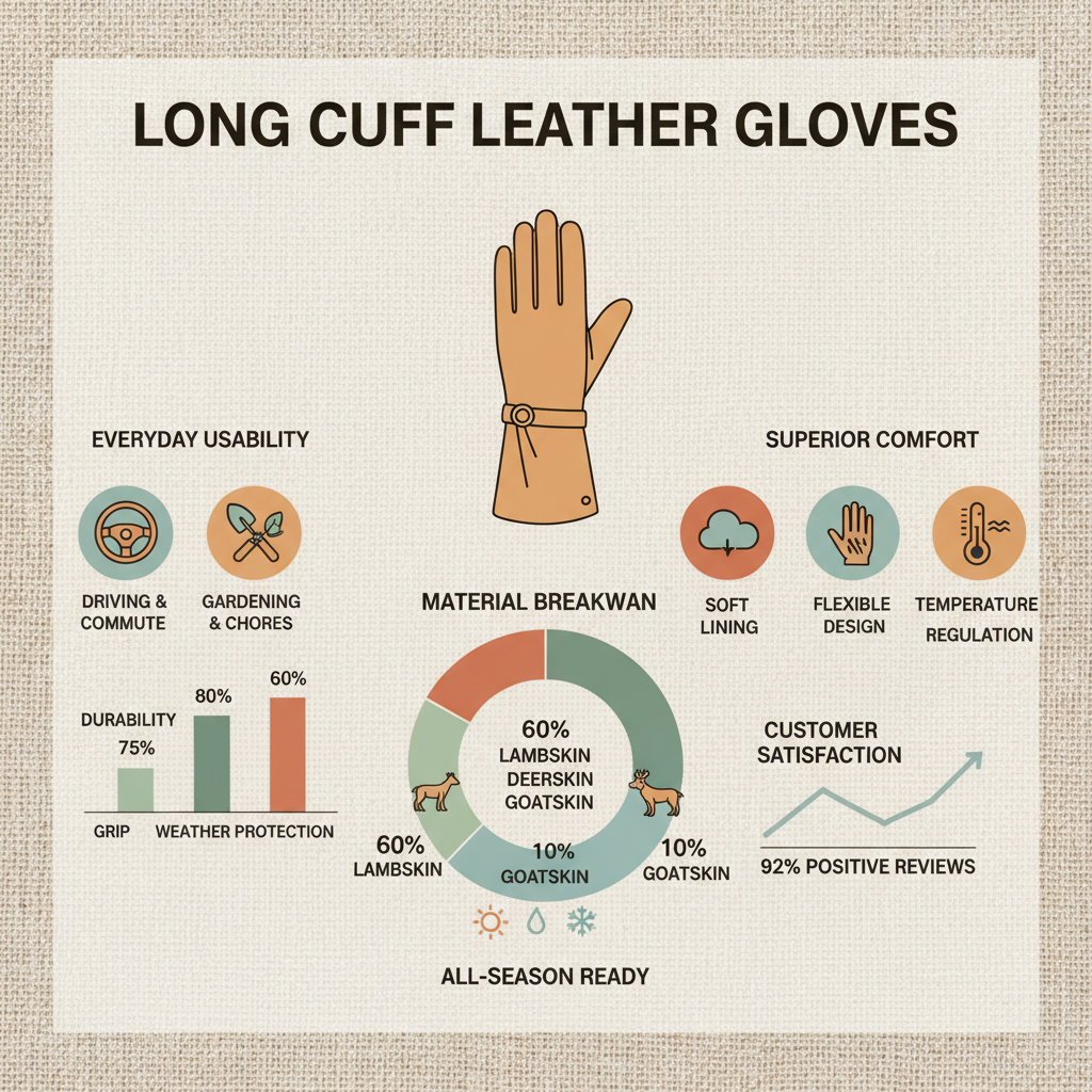 Industrial Safety and Performance Long Cuff Leather Gloves