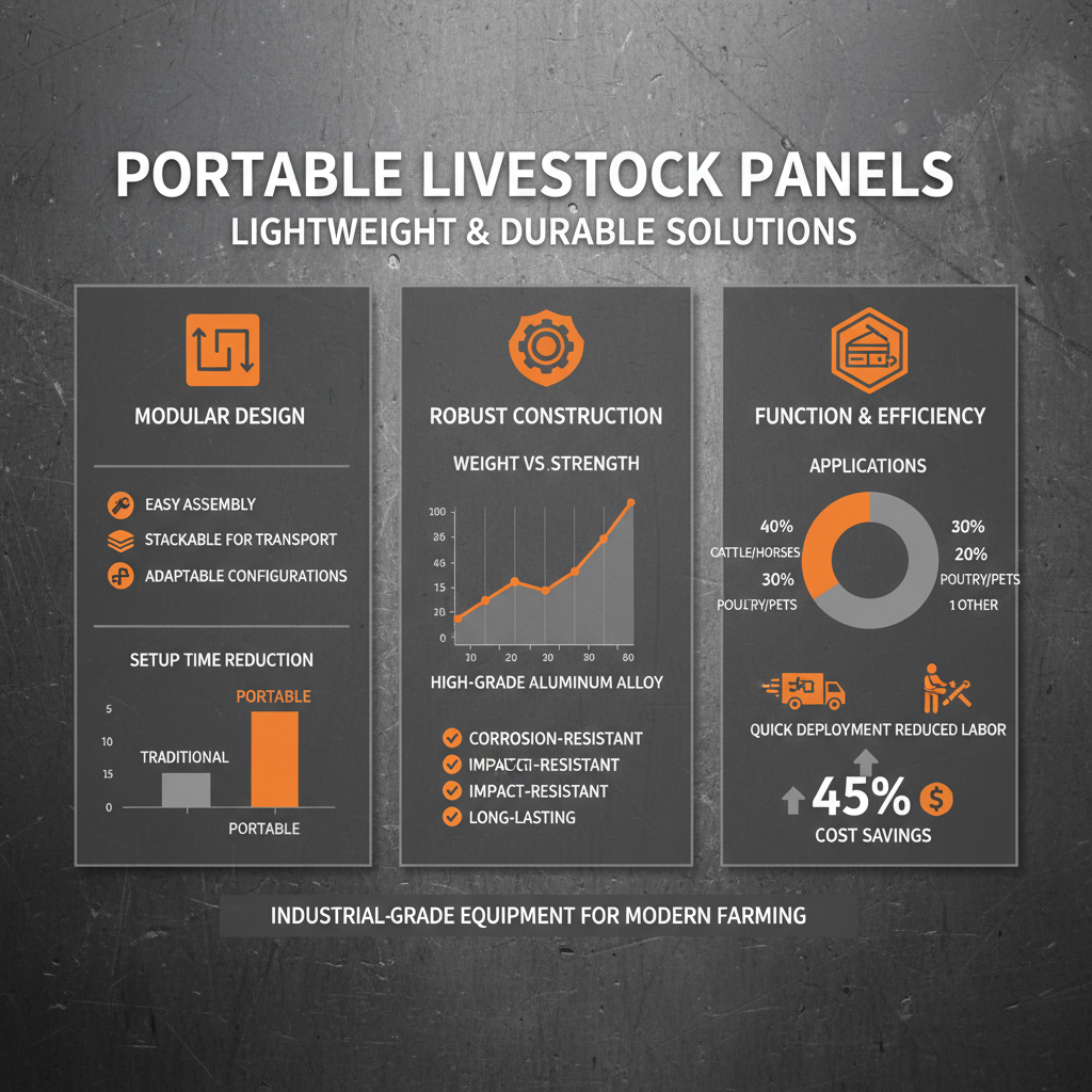 lightweight portable livestock panels
