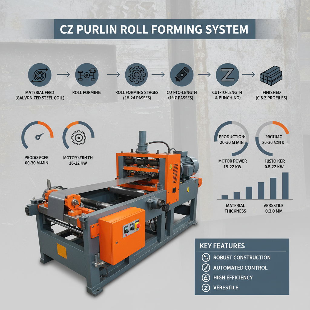 cz purlin roll forming machine