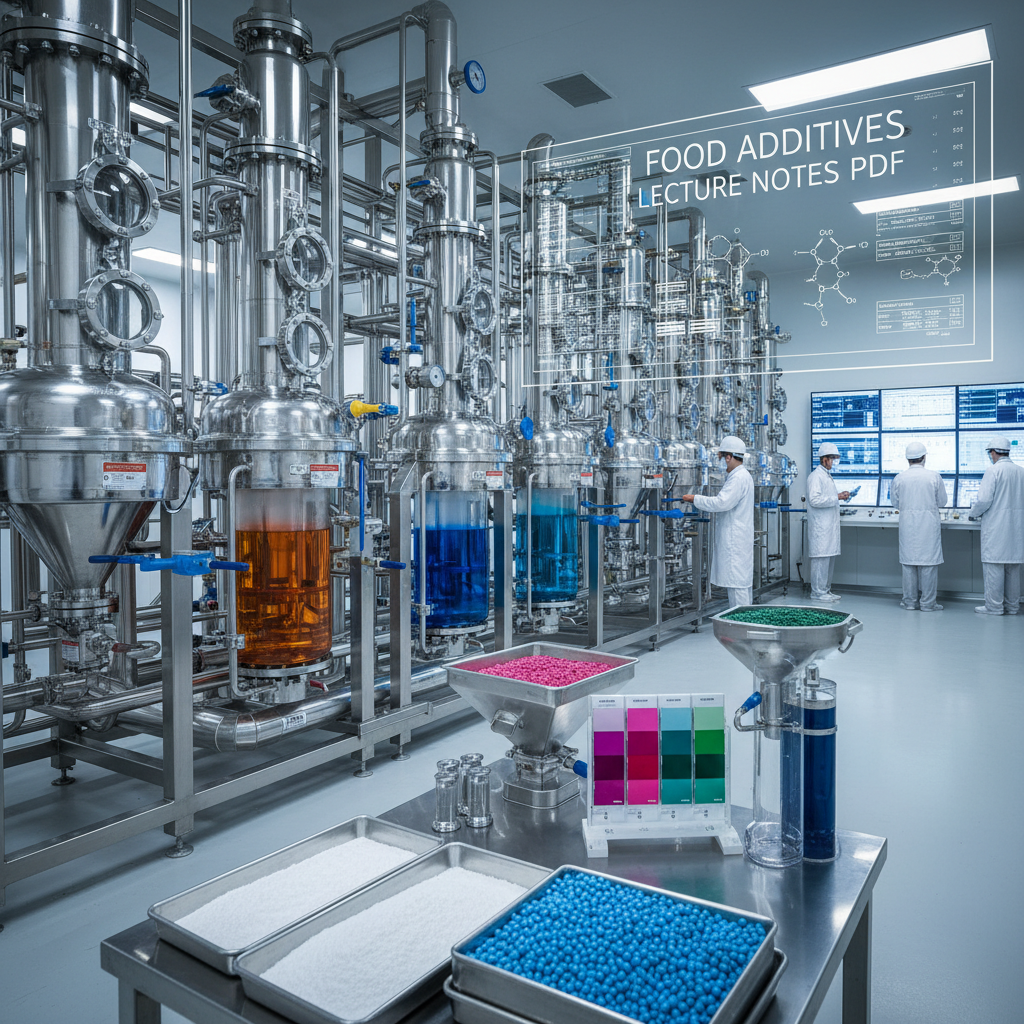 Essential Guide and Food Additives Lecture Notes PDF for Industry