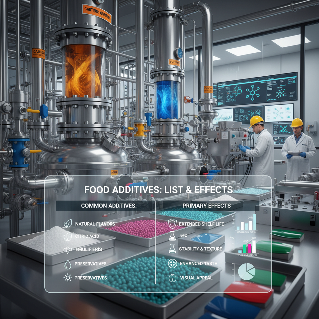 Comprehensive Food Additives List and Effects for Manufacturers