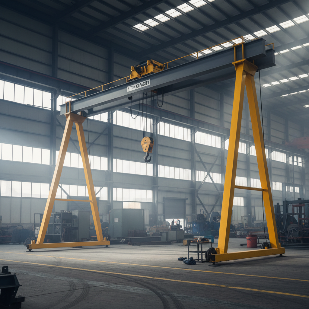 Efficient 1 ton telescoping gantry crane for Industrial Lifting