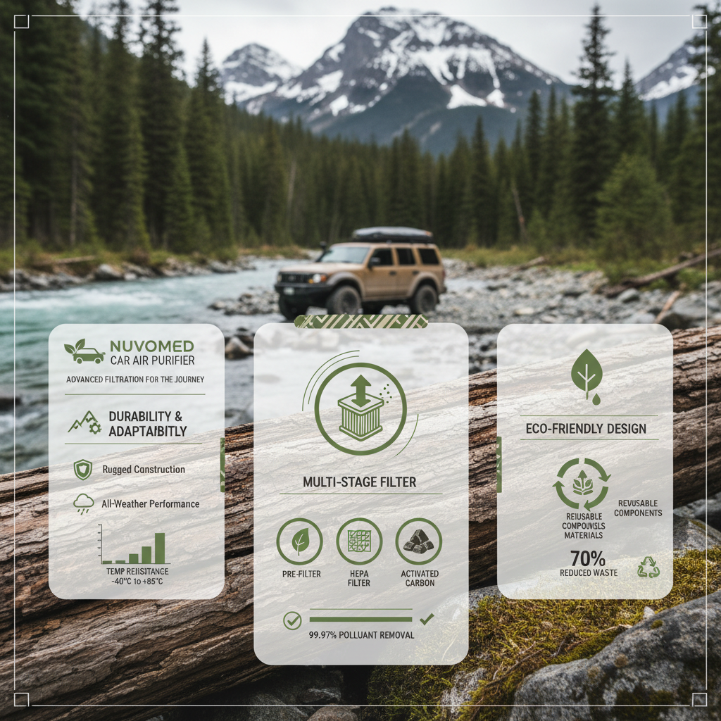 Nuvomed Car Air Purifier for Professional Cabin Air Filtration