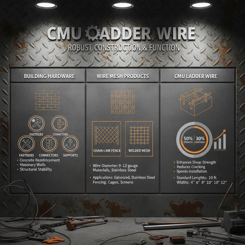 High Quality CMU Ladder Wire for Structural Masonry Reinforcement