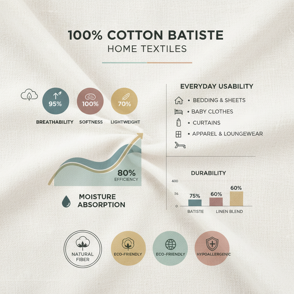 Premium 100 cotton batiste Fabric for Luxury Textile Design