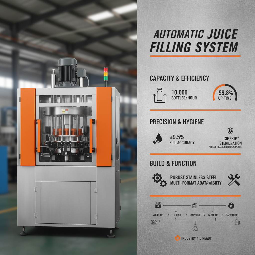 High Precision Industrial Automatic Juice Filling Machine
