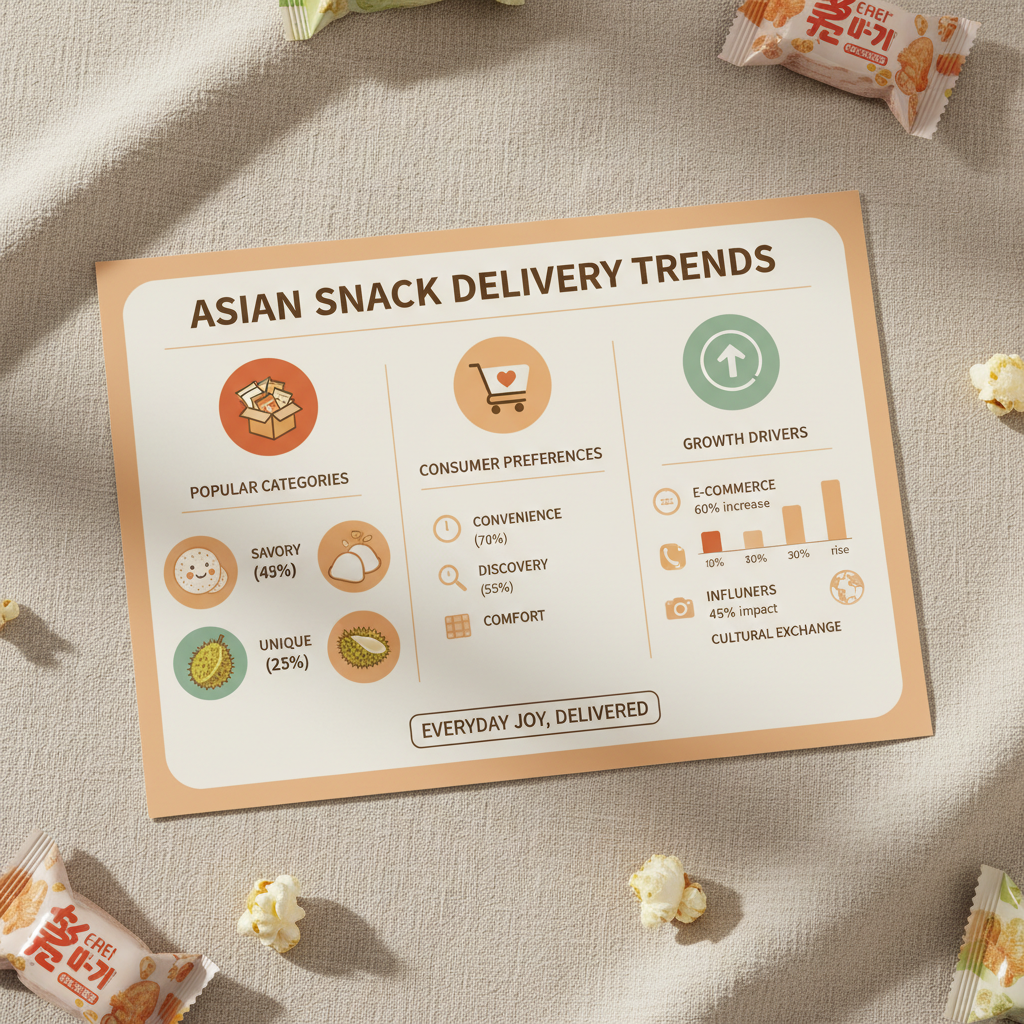 Get Premium Variety of Delicious Asian Snacks Delivered
