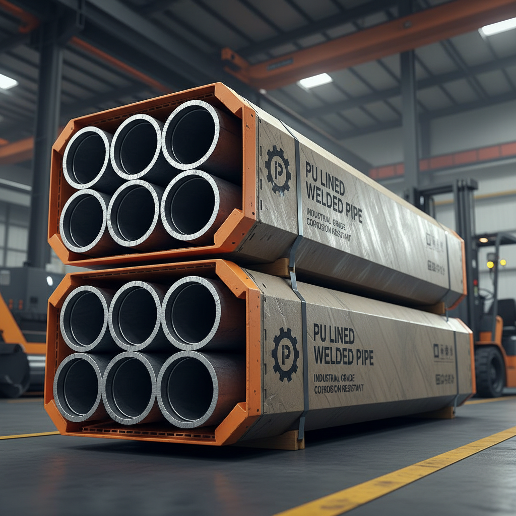 High Performance pu lined welded pipe for Industrial Wear Resistance