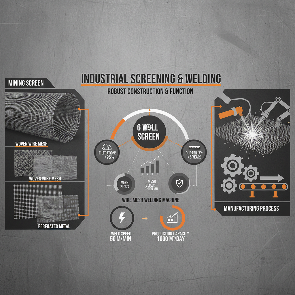 High Efficiency 6 well screen for Industrial Water Filtration