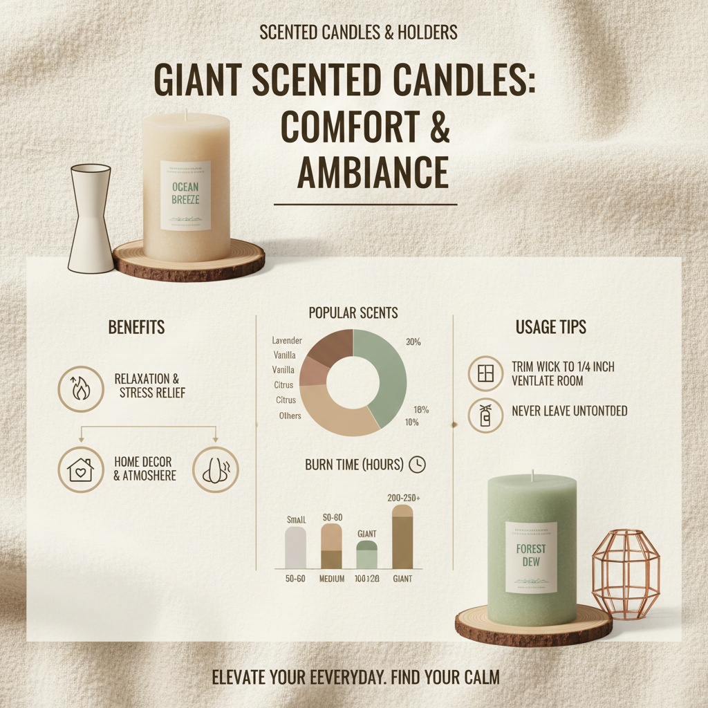 Luxury Giant Scented Candles for Home Ambiance and Decor
