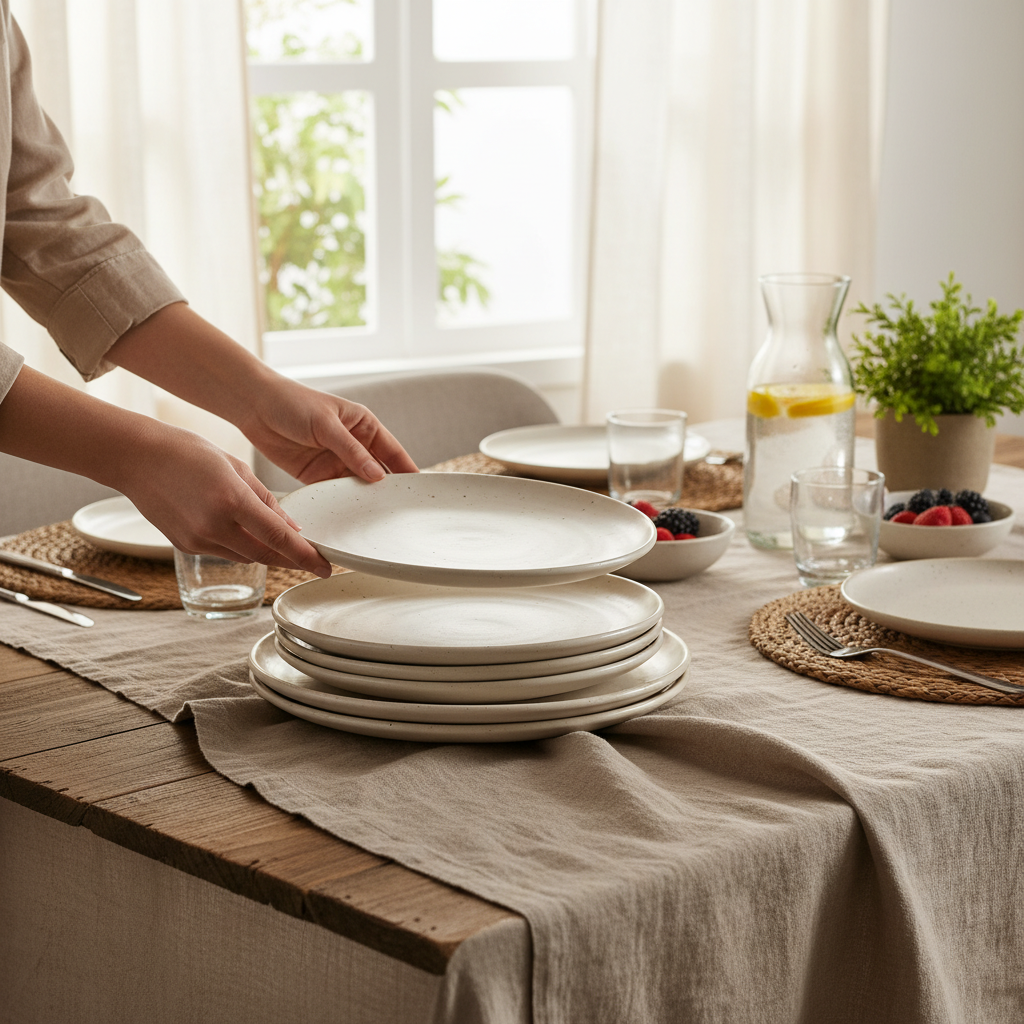 Premium Ceramic Dinner Plates for Professional Dining Experience