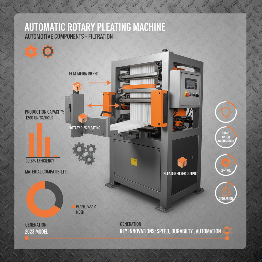 High Precision Automatic Rotary Pleating Machine for Filters