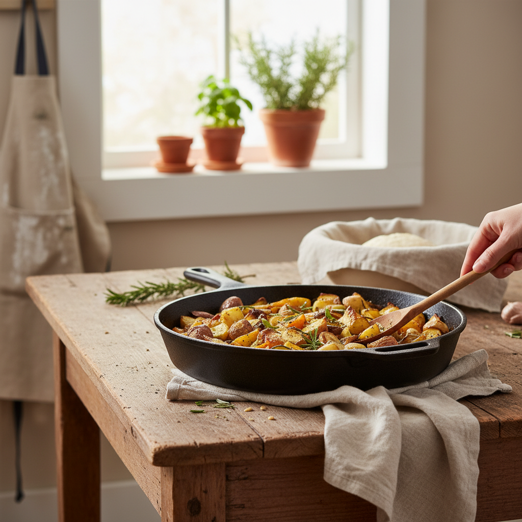 Professional Cast Iron Baking Pan for Superior Heat Retention