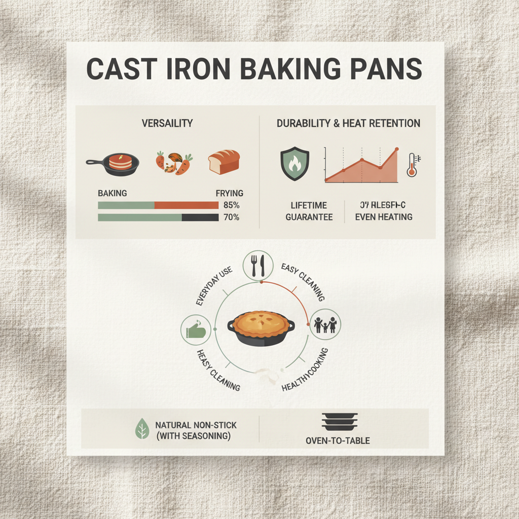 Professional Cast Iron Baking Pan for Superior Heat Retention