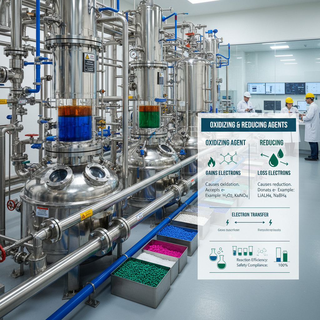 identify oxidising and reducing agent