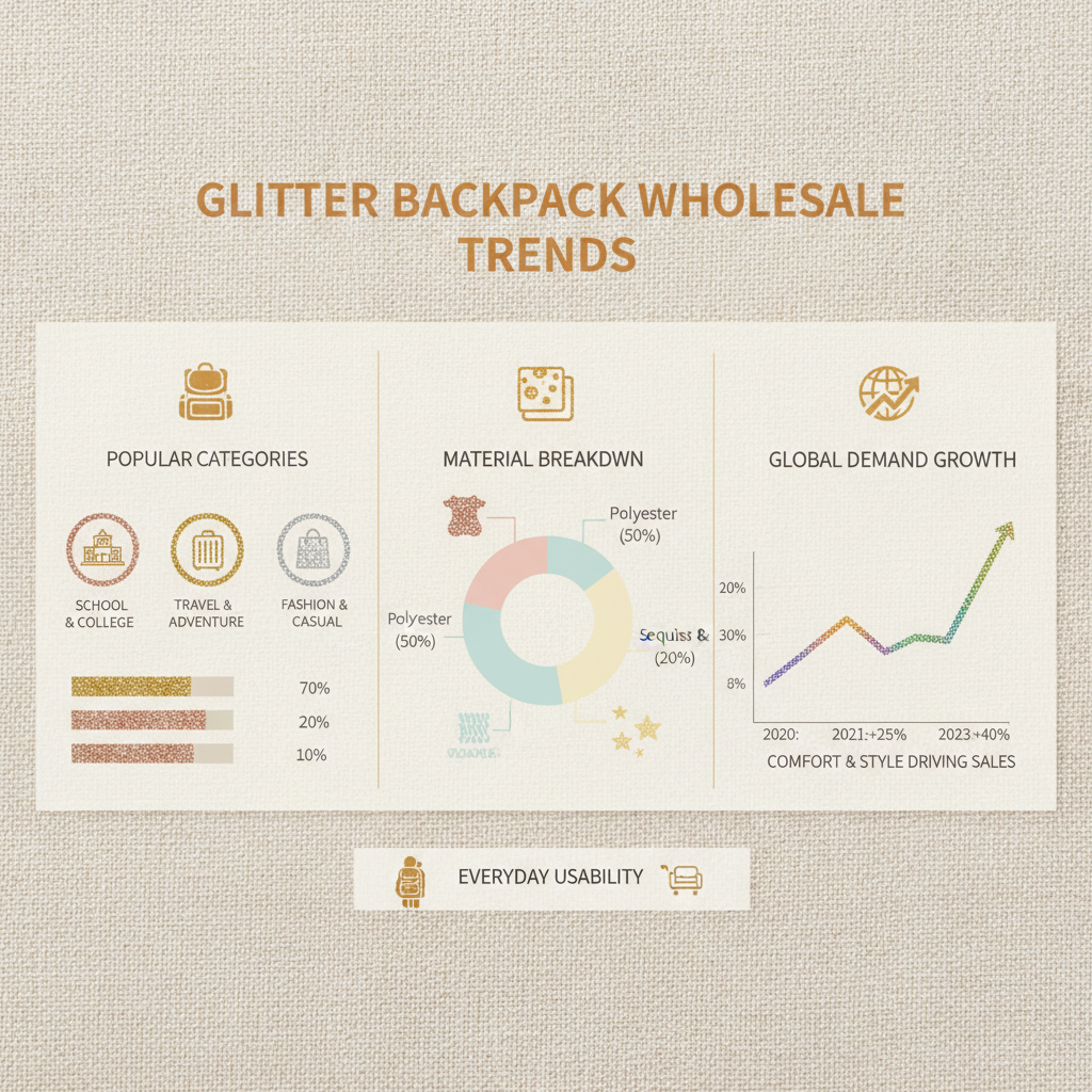glitter backpack wholesale