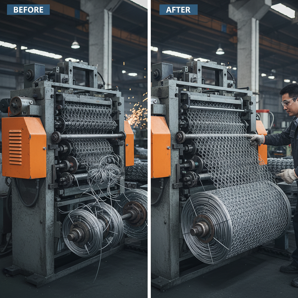 hexagonal wire mesh machine