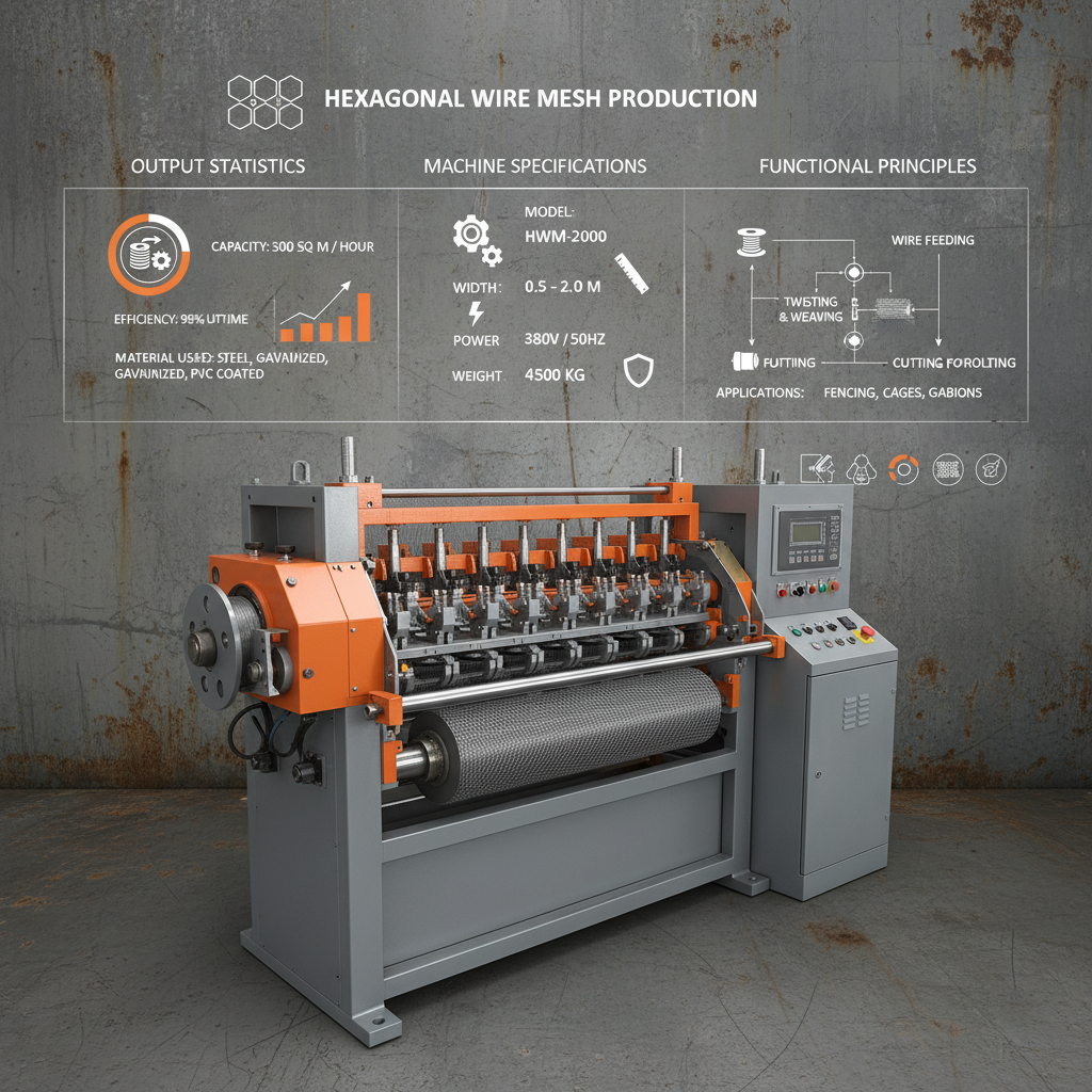 hexagonal wire mesh machine
