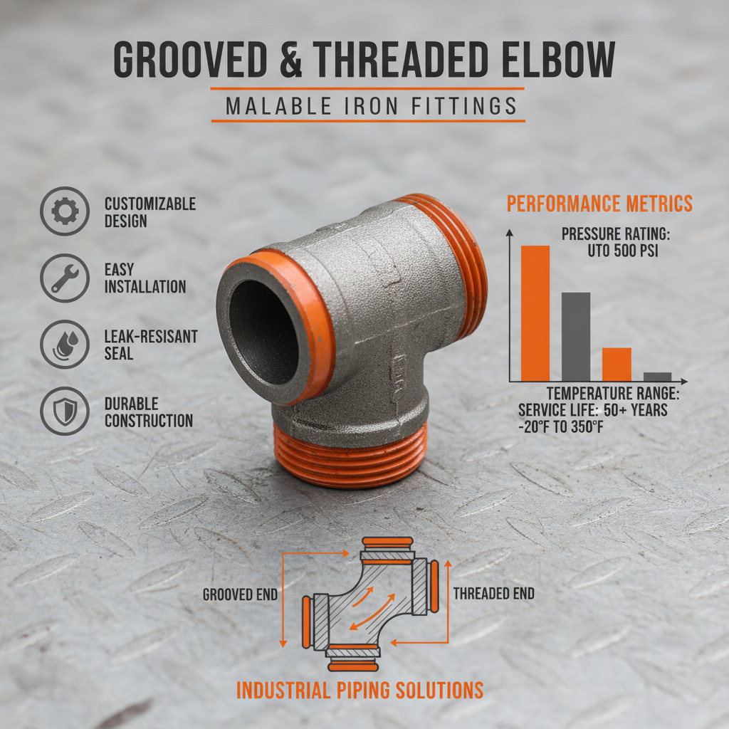 custom grooved threaded elbow