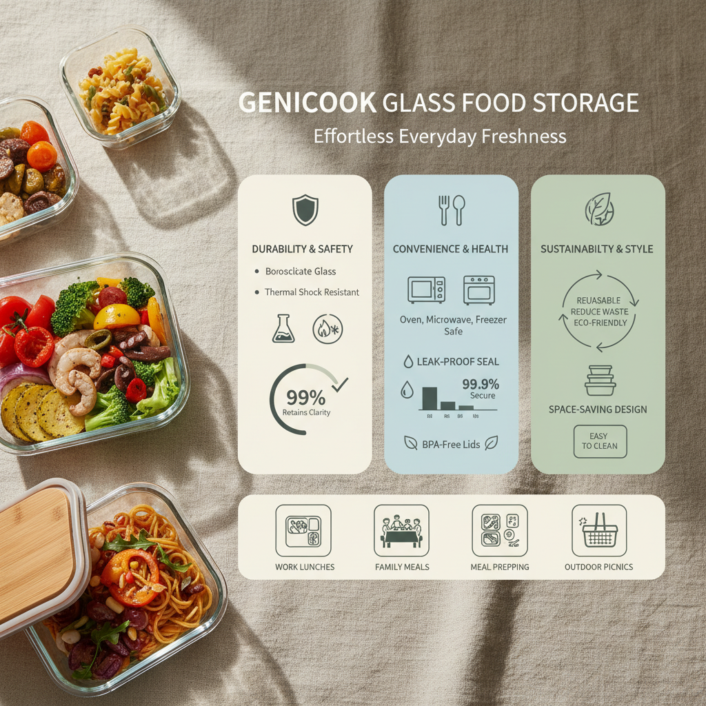 genicook glass container food storage