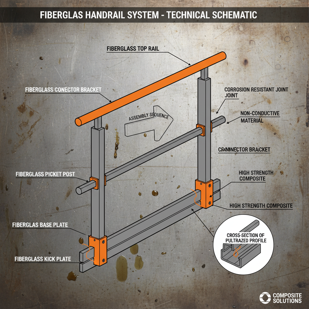 Premium Engineered Fiberglass Handrail Solutions