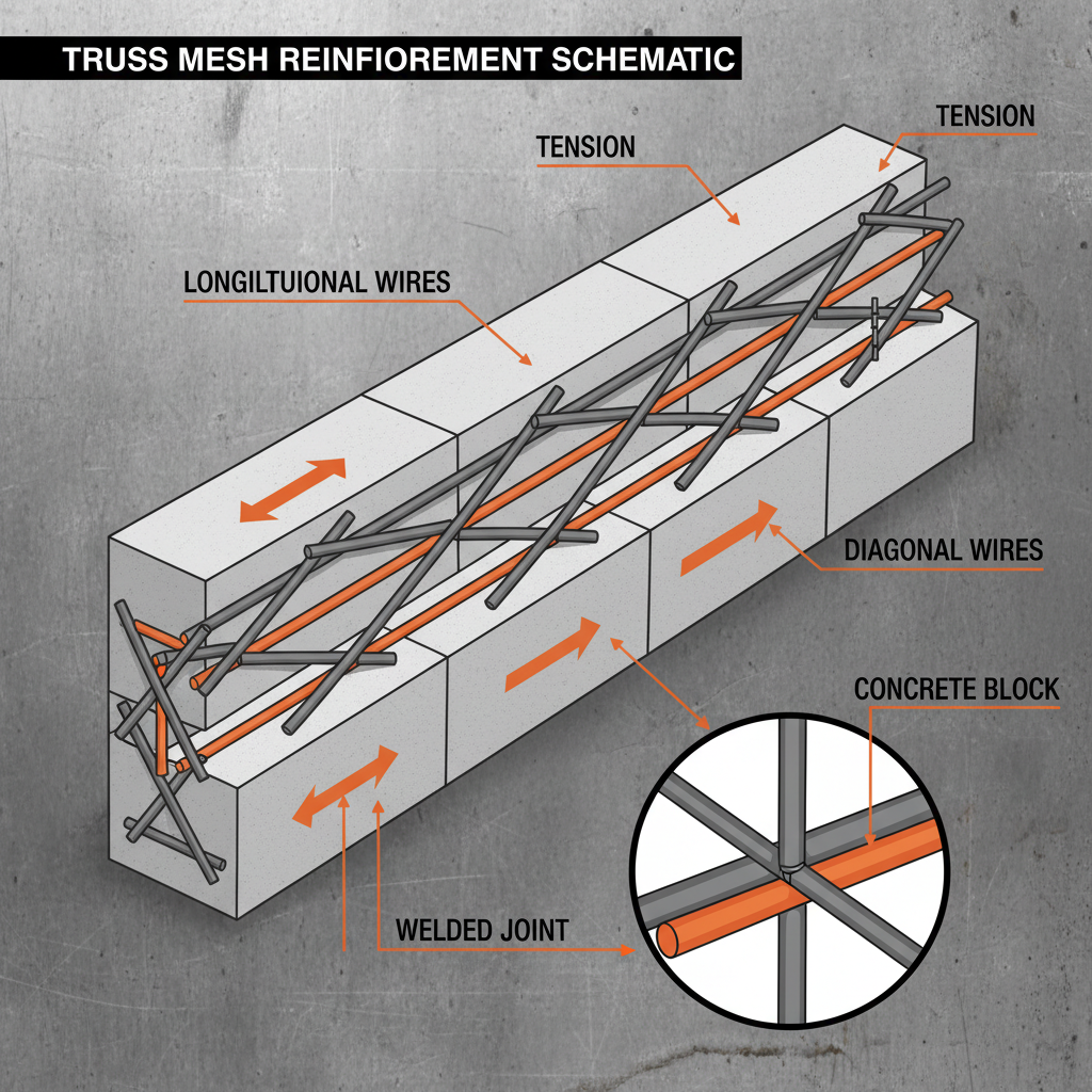 Industrial Precision Truss Mesh Reinforcement