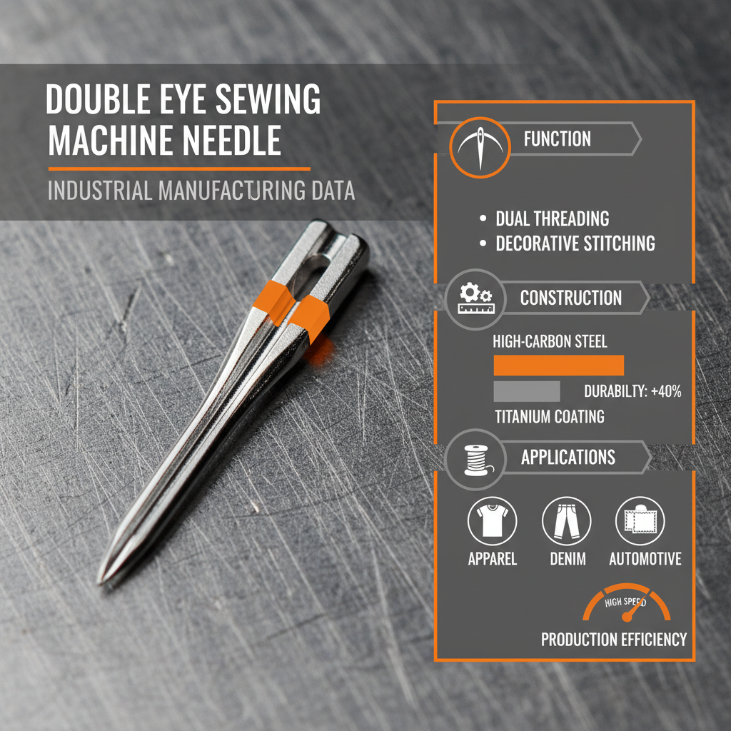 Industrial Double Eye Sewing Machine Needle for Heavy Duty Fabrics