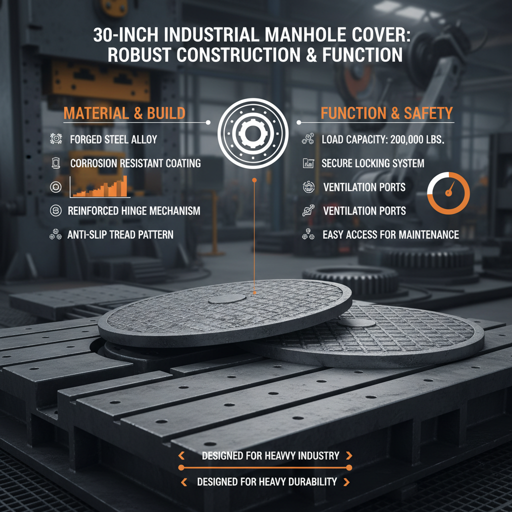 High Durability Industrial 30 inch manhole cover for Urban Safety