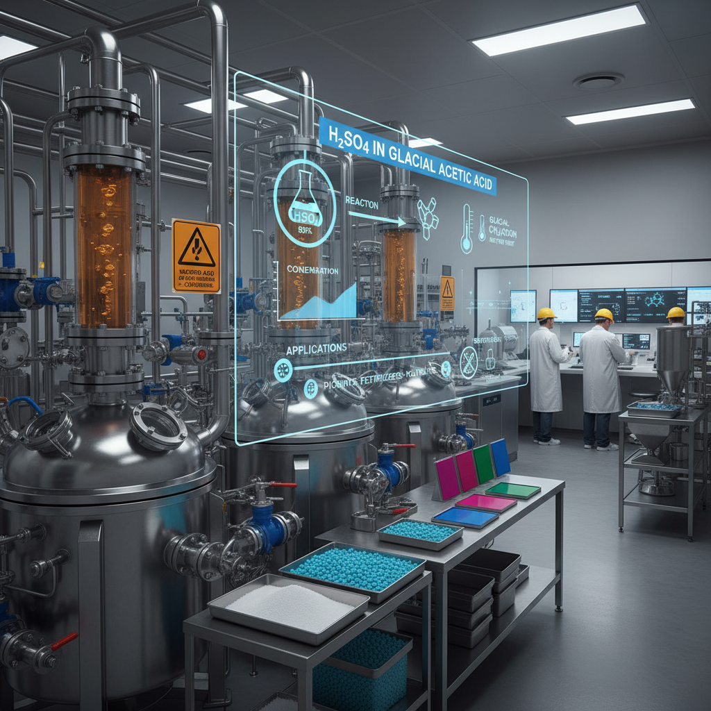 Industrial Applications of h2so4 in glacial acetic acid