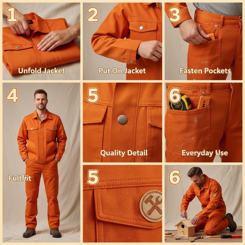High Visibility Orange Workwear for Industrial Safety Standards