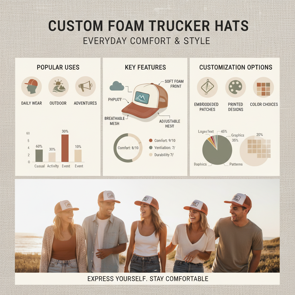 Premium Custom Foam Trucker Hats for Brand Visibility