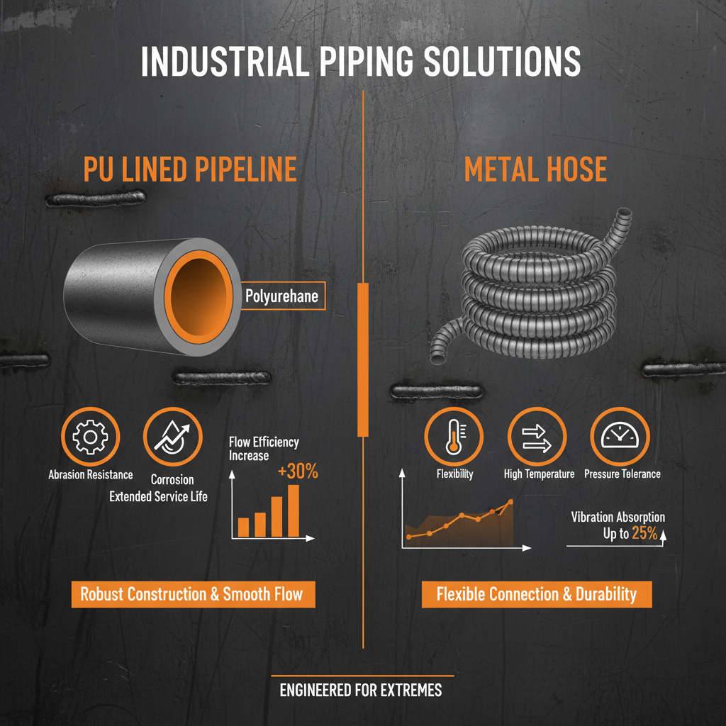 Industrial pu lined pipeline for Abrasion and Corrosion Resistance