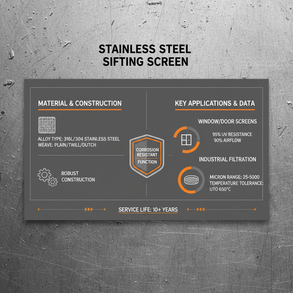 Industrial Stainless Steel Sifting Screen for Precision Filtration