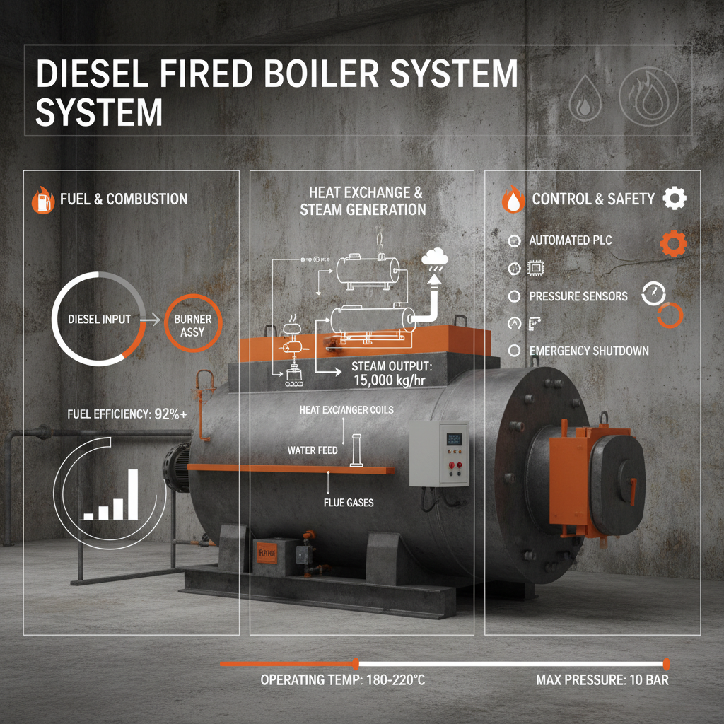 Industrial Diesel Fired Boiler for High Energy Thermal Output