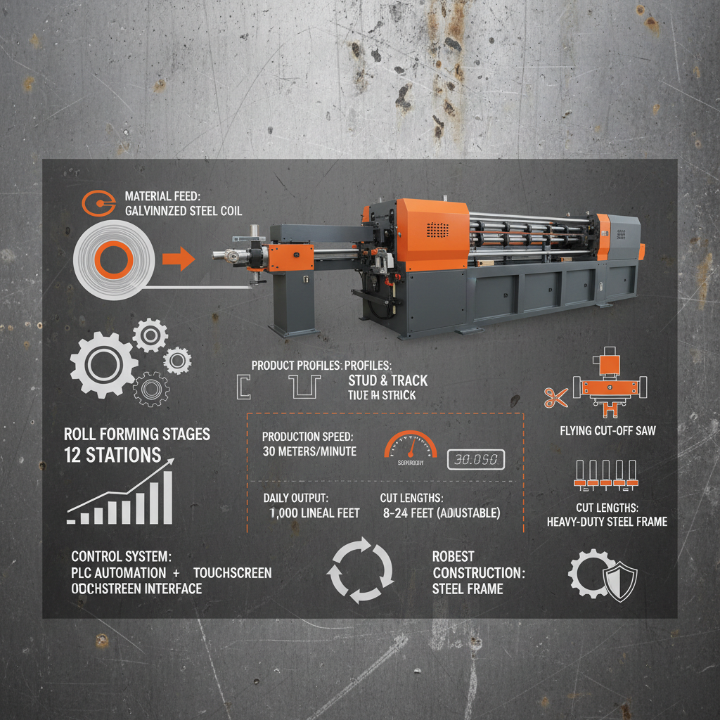 stud and track roll forming machine