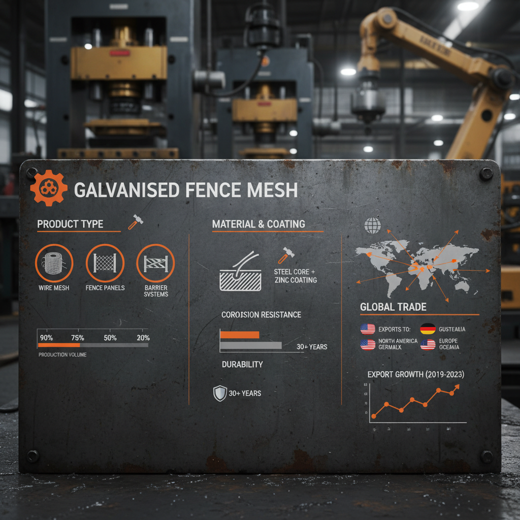 High Performance Industrial galvanised fence mesh Guide