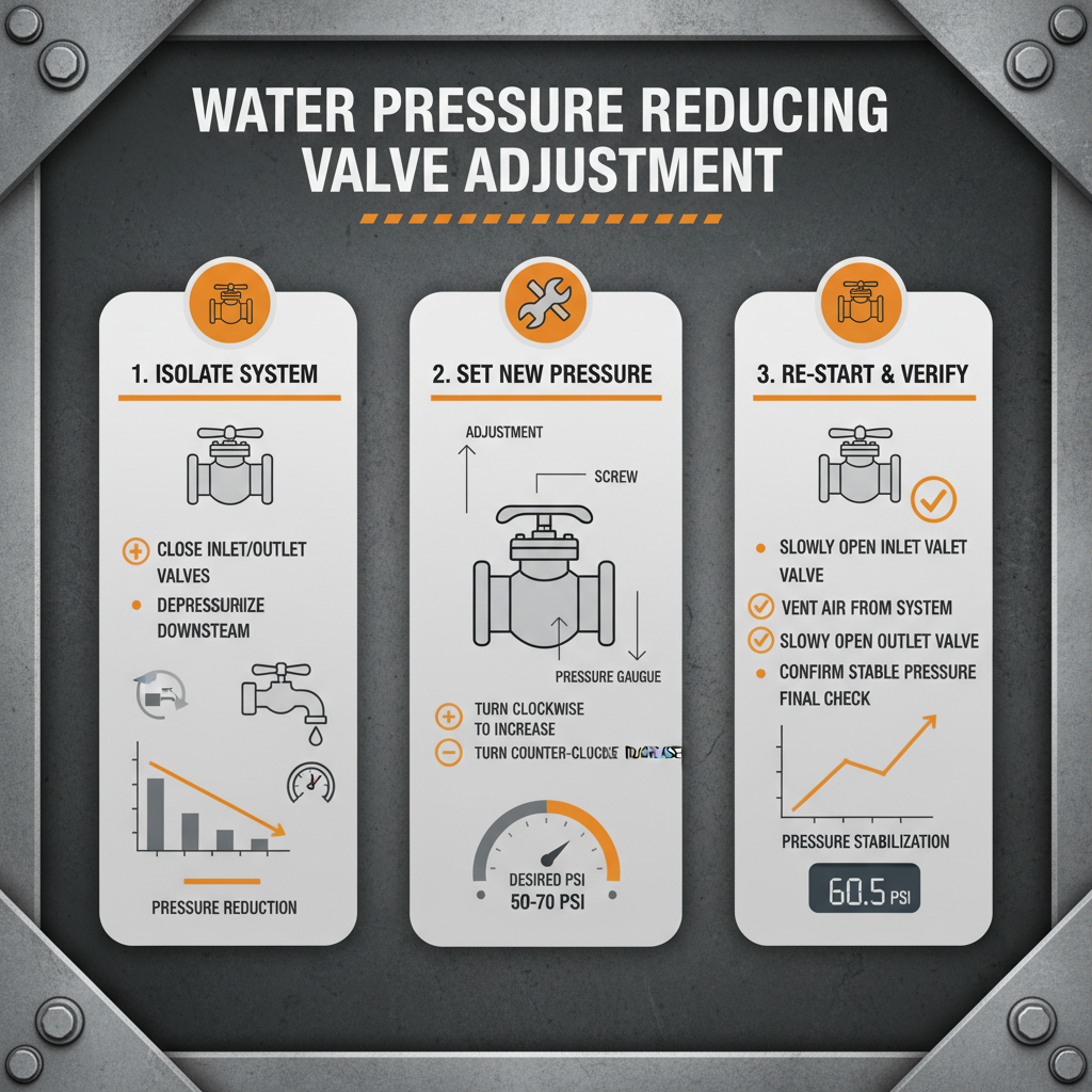 how to adjust water pressure reducing valve