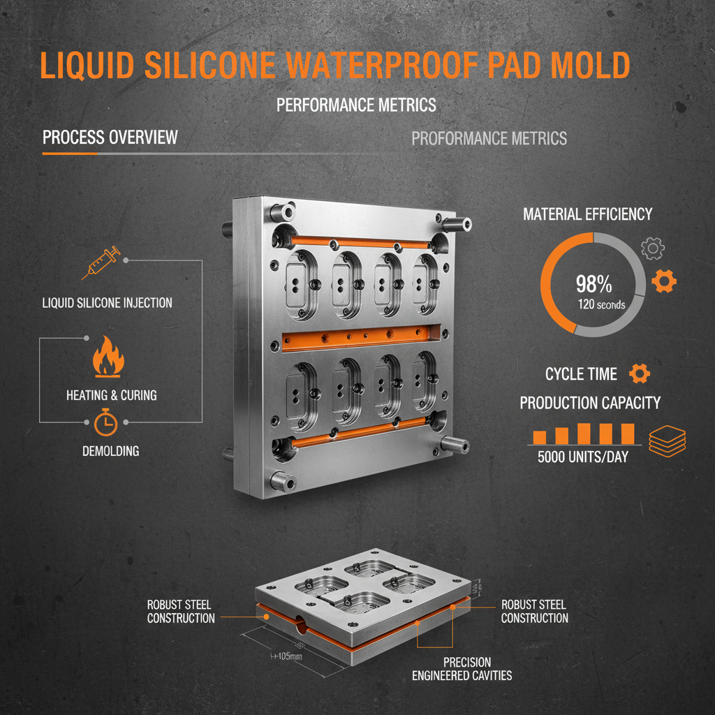 Liquid silicone waterproof pad mold