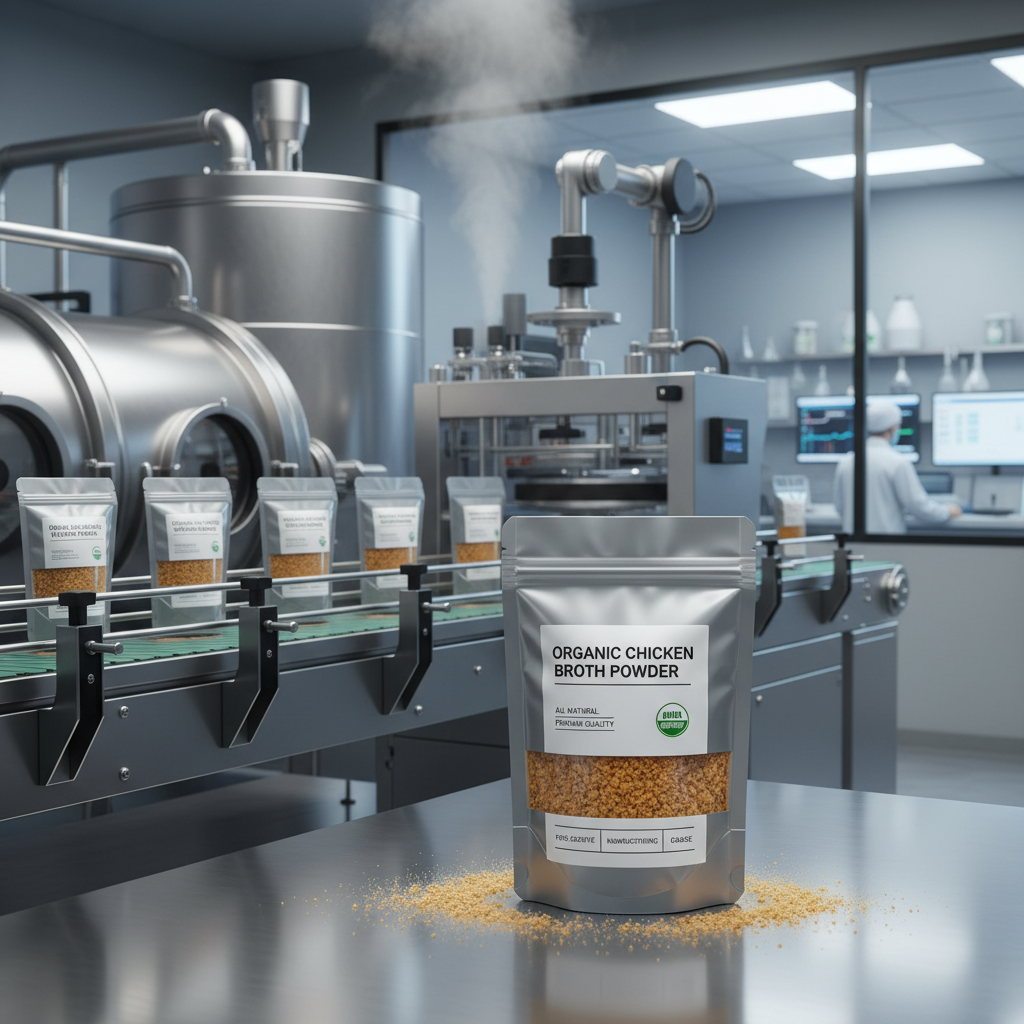 Premium Organic Chicken Broth Powder for Food Manufacturing