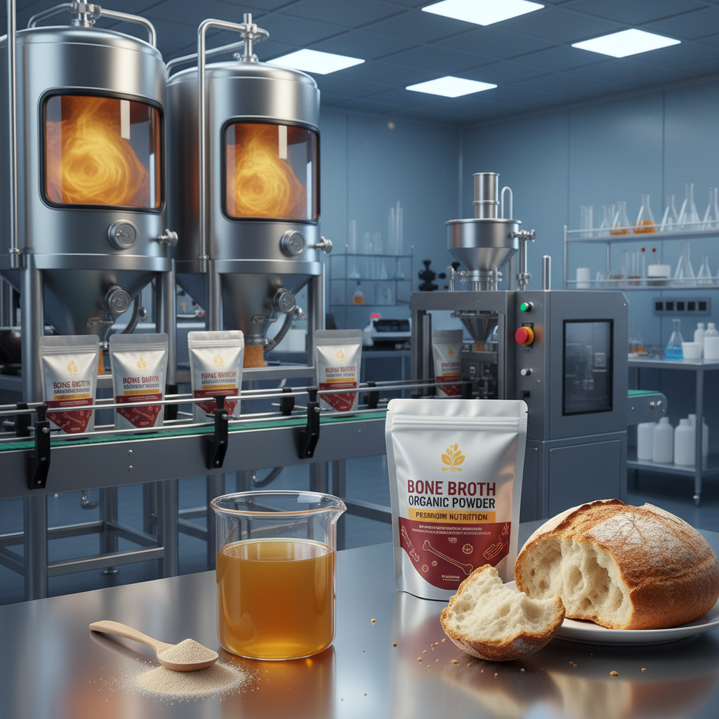Premium Bone Broth Organic Powder for Industrial Nutrition