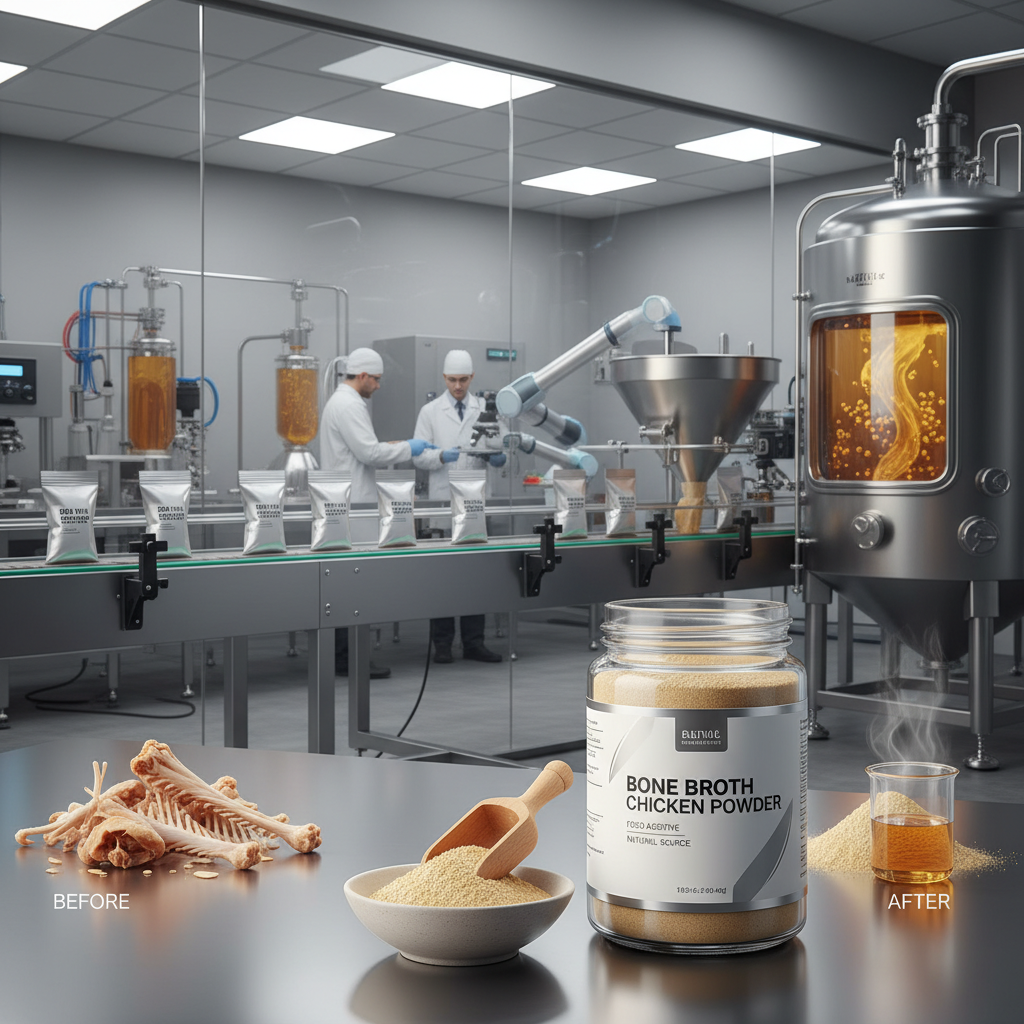 Industrial Applications and Benefits of Bone Broth Powder Chicken