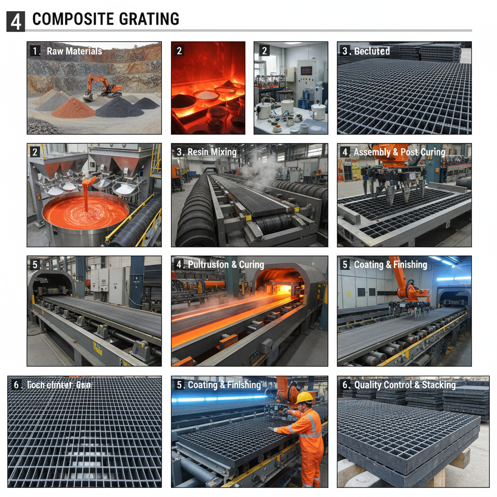 Industrial Composite Grating for Corrosion Resistant Flooring