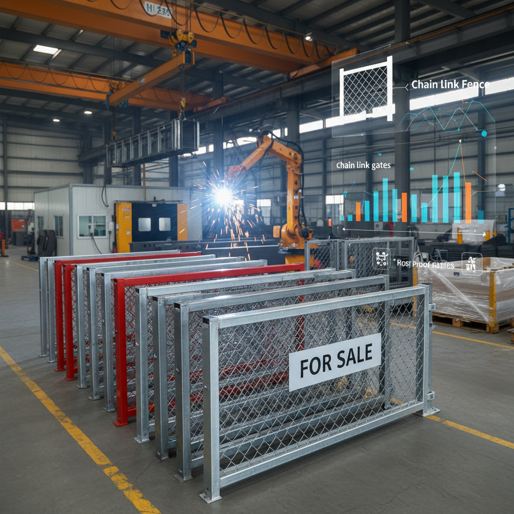 High Quality Durable Industrial Chain Link Gates for Sale